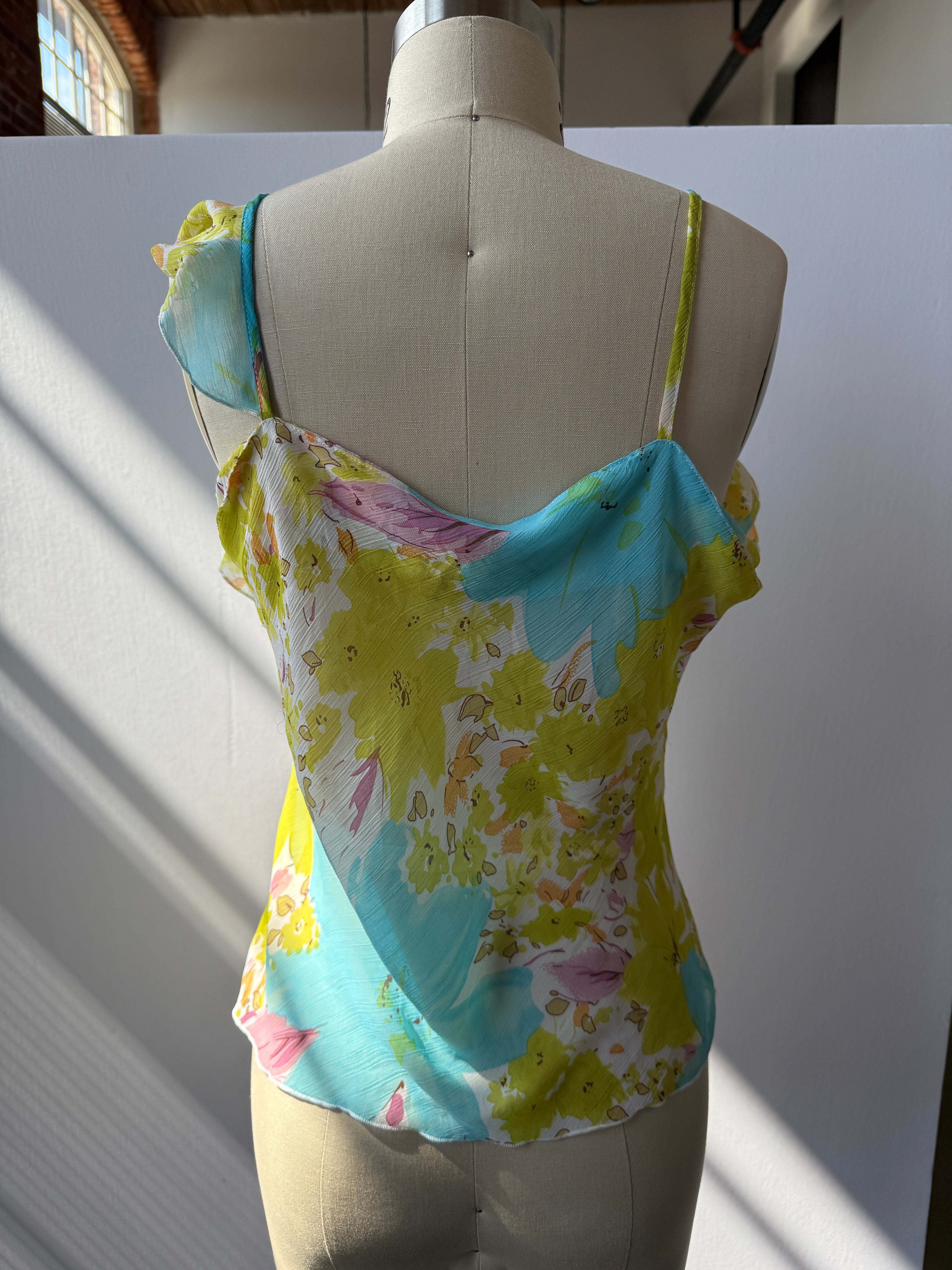 floral ruffle blouse