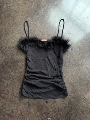 black fur cami