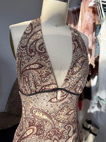 paisley halter top