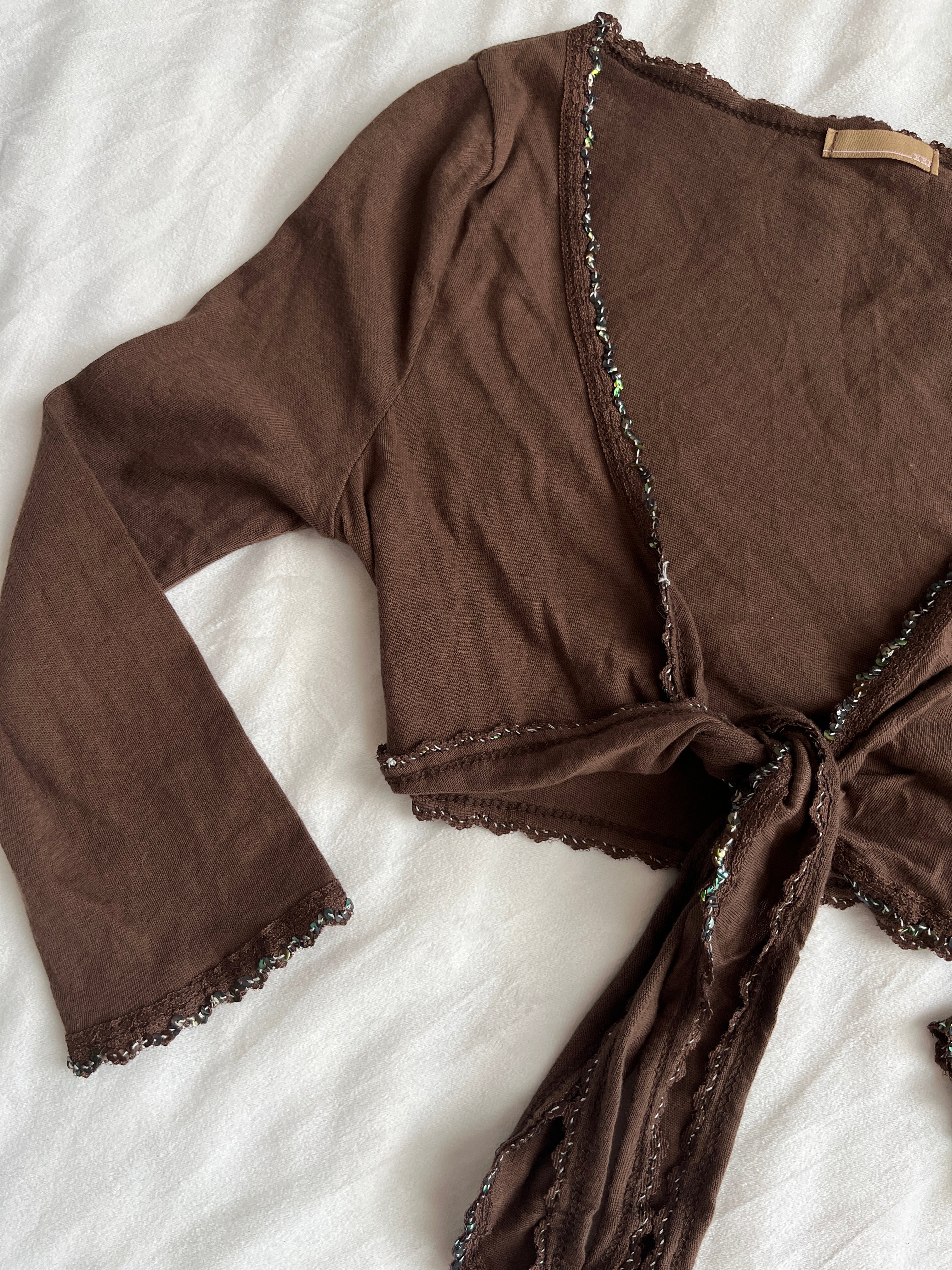 sequin wrap top✨
