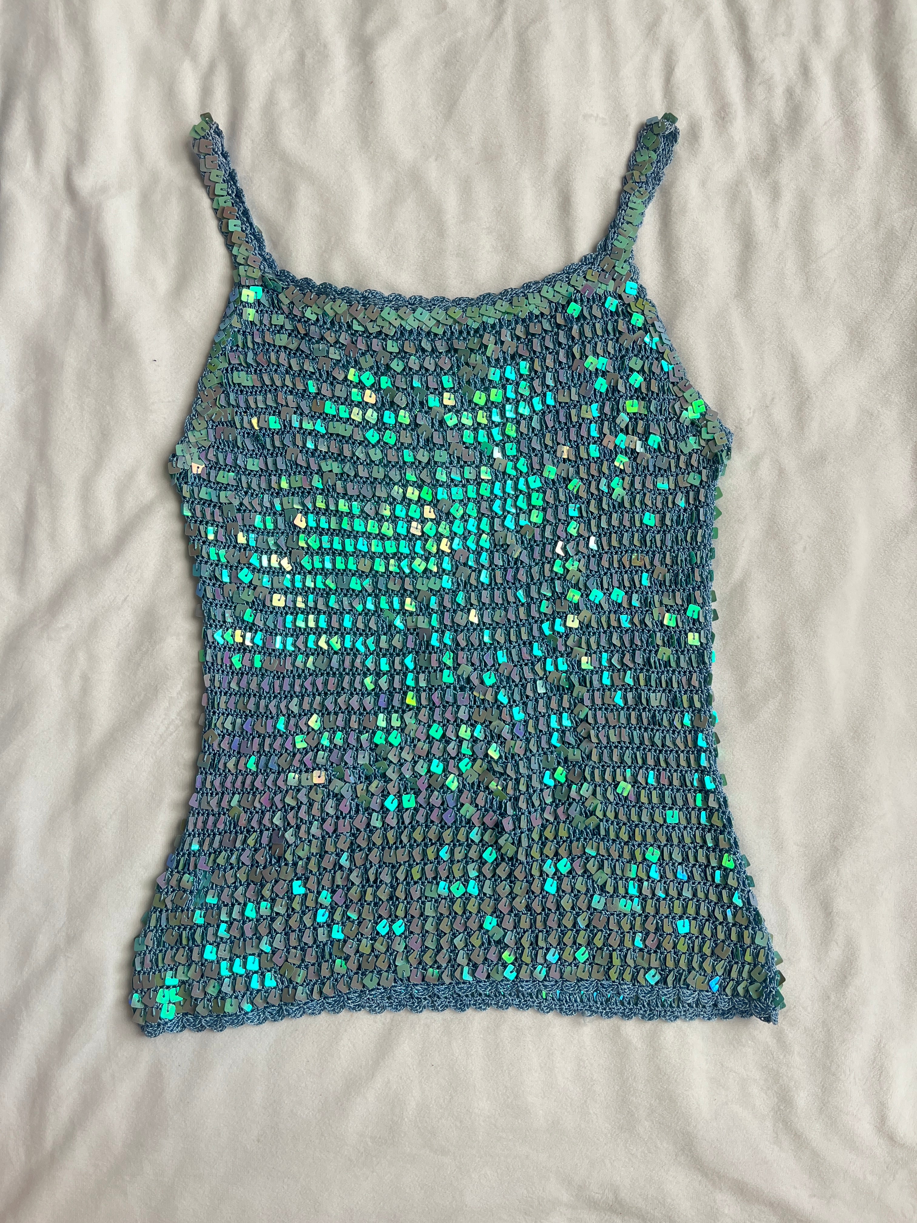 blue mermaid sequin top🧜🏼‍♀️