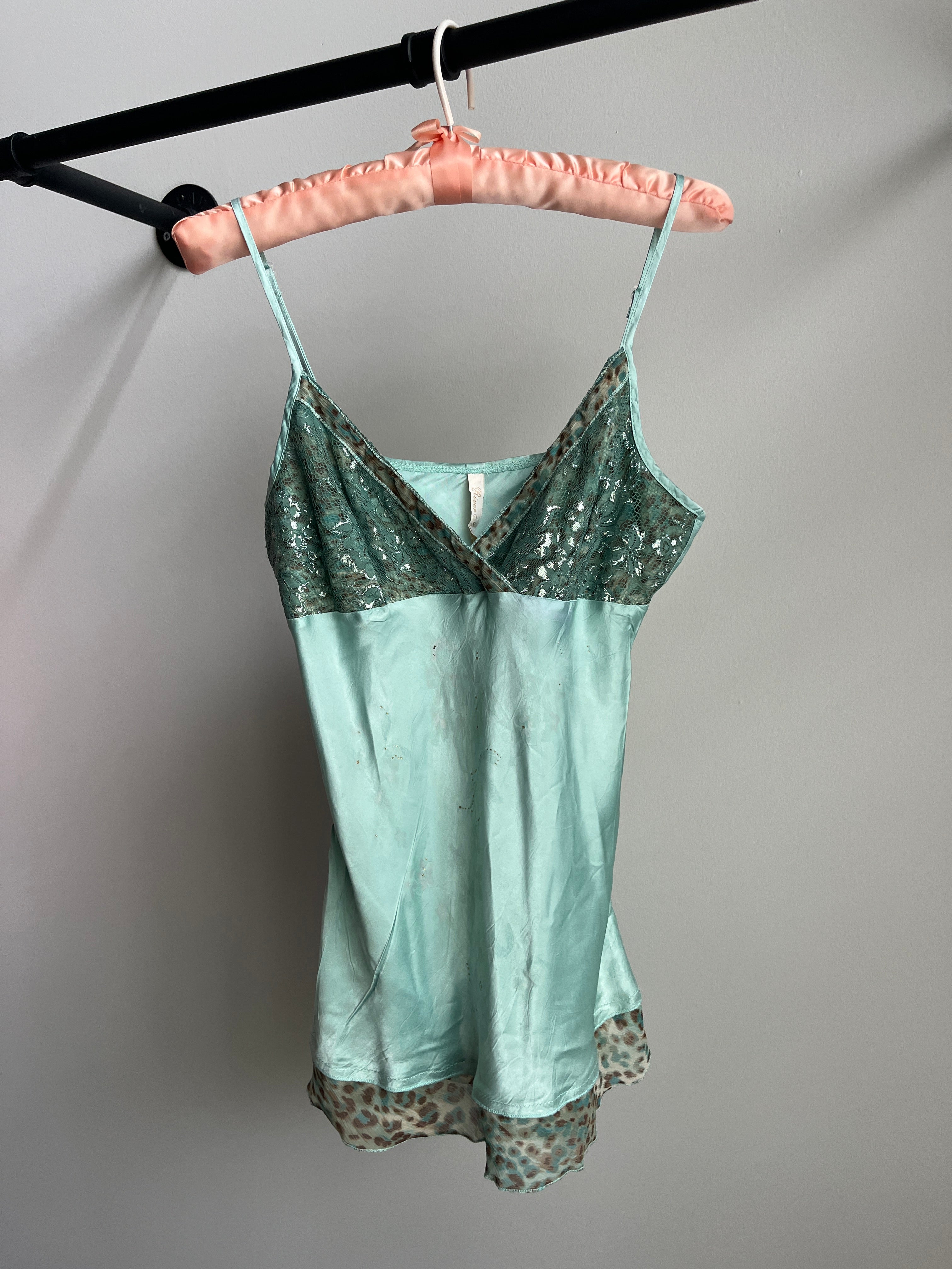 teal cheetah cami