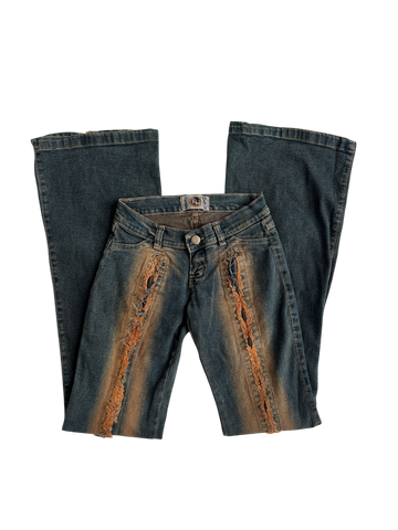 acid wash zipper pants