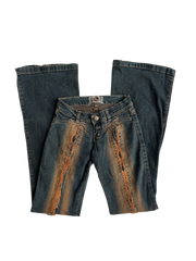 acid wash zipper pants