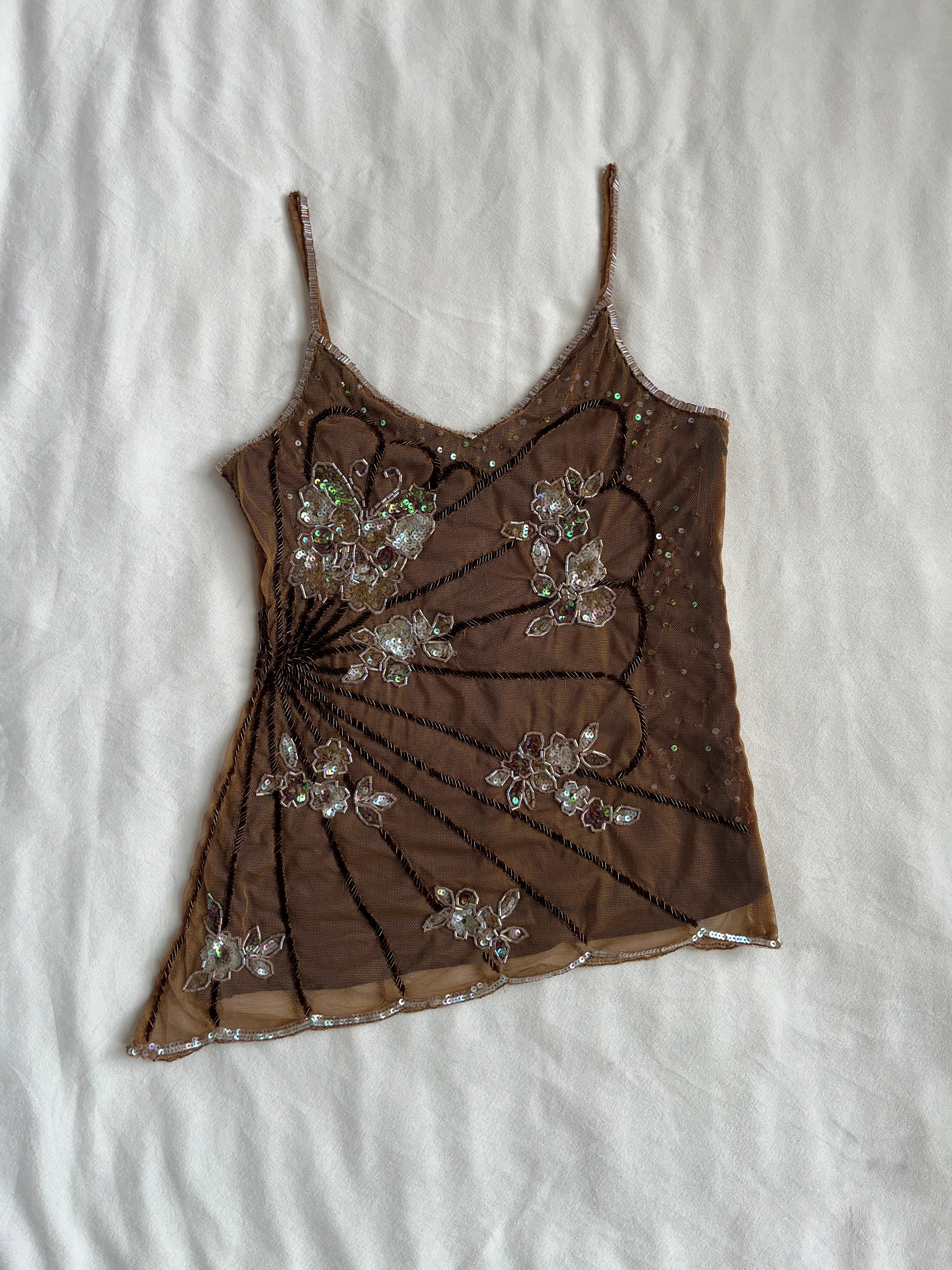 butterfly sequin top