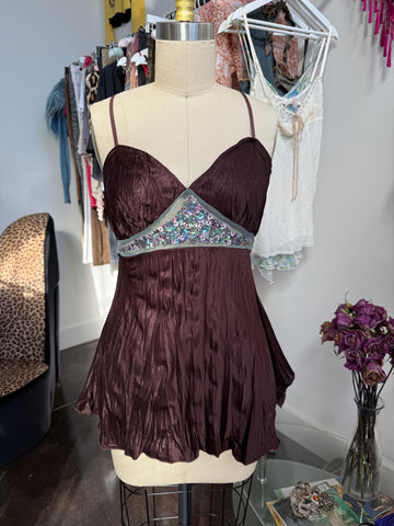 mermaid tie back top