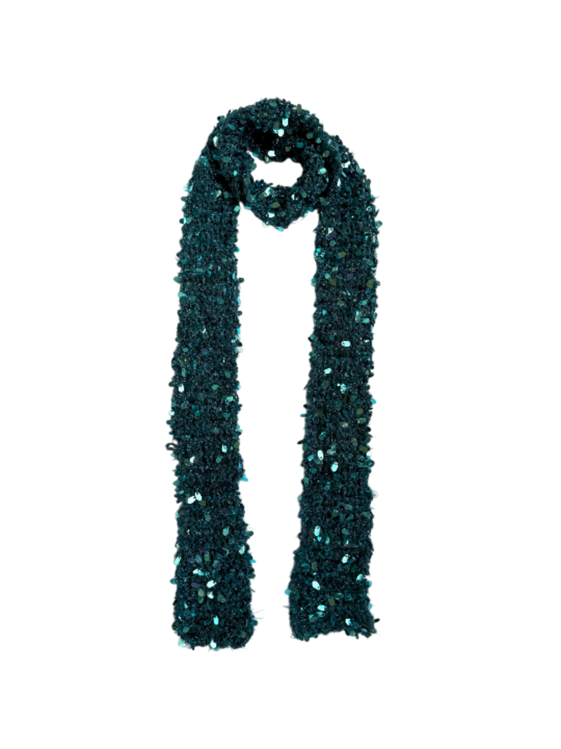 teal sequin scarf
