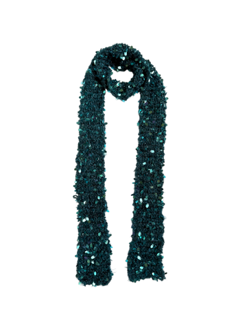 teal sequin scarf