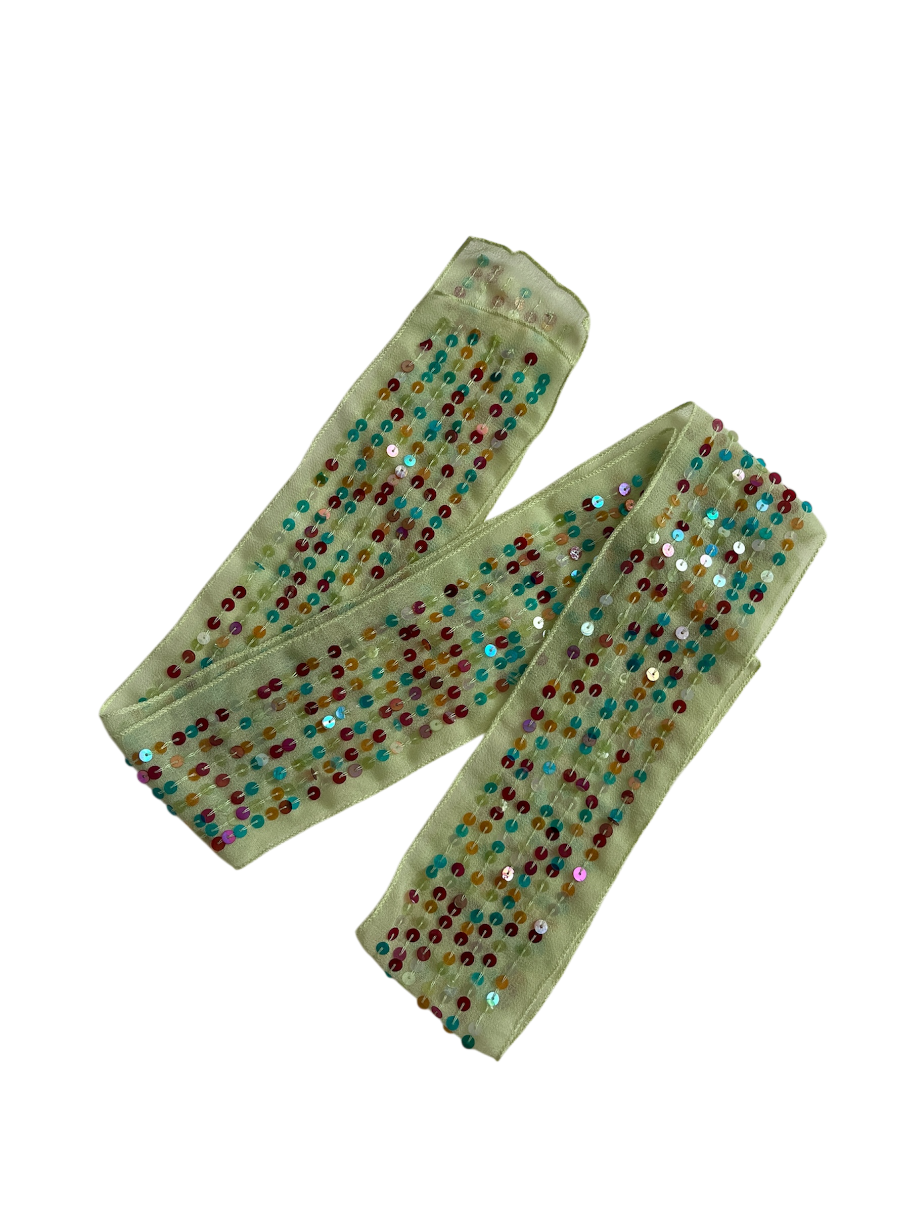 green sequin scarf