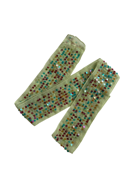 green sequin scarf