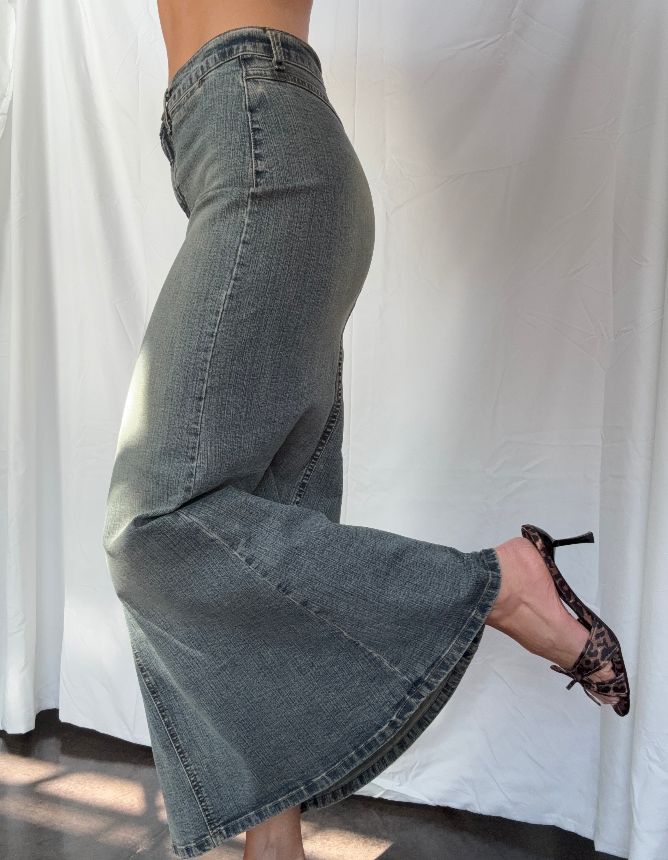 denim maxi skirt