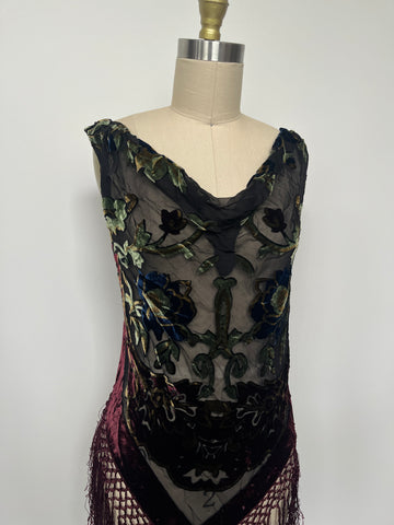 crushed velvet fringe