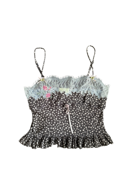 euro polka dot cami