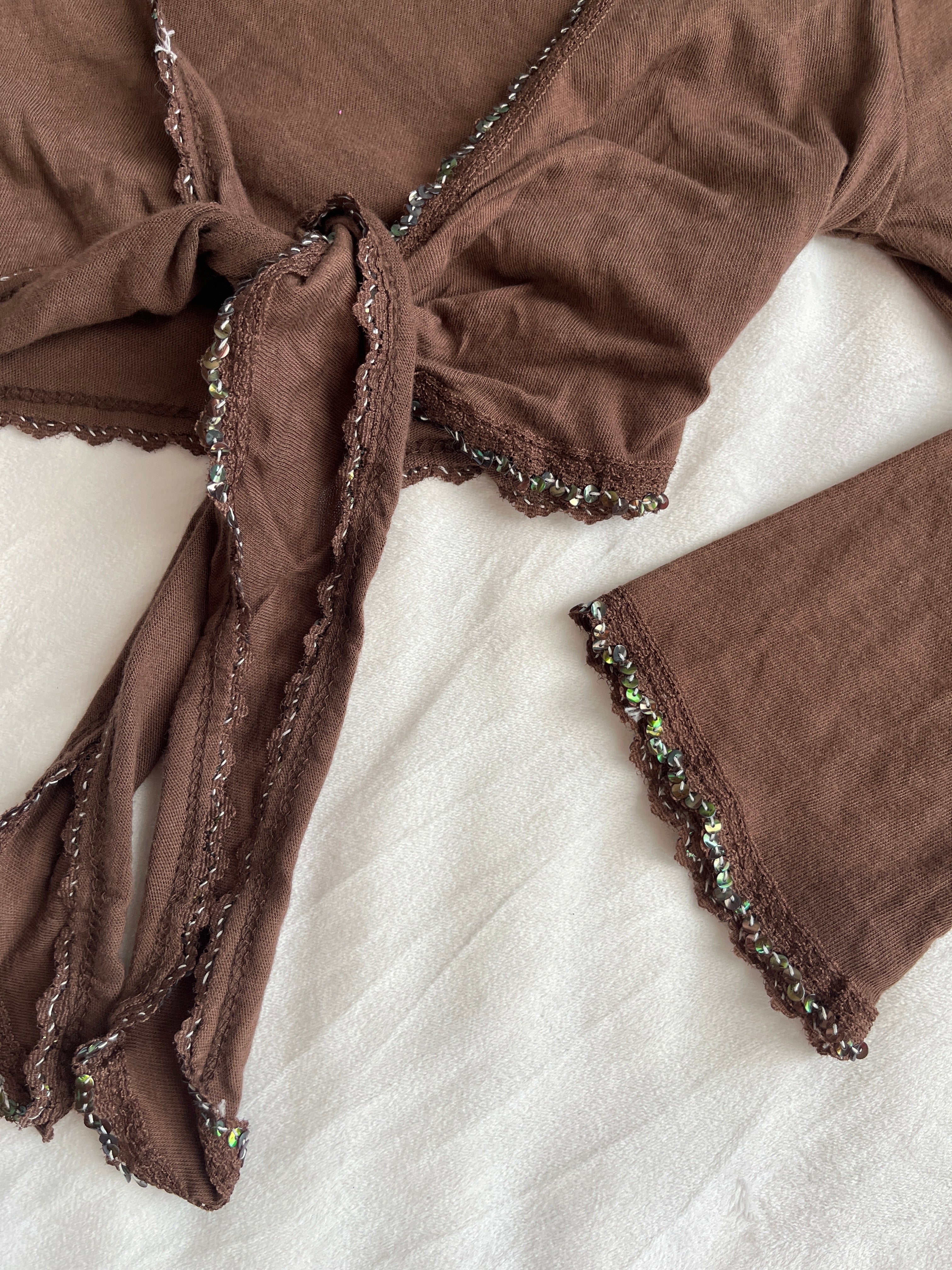 sequin wrap top✨