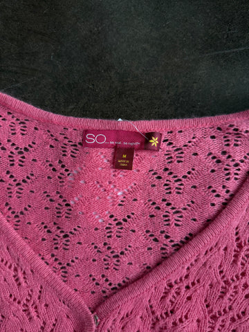 pink crop sweater top