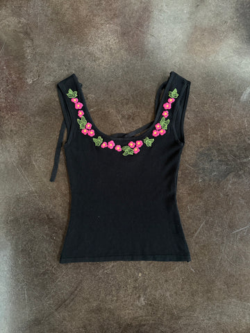black knit top