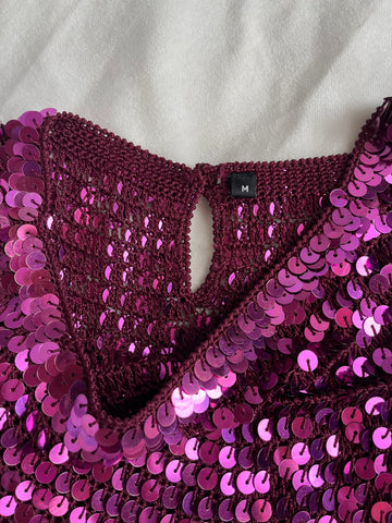magenta sequin top🍇