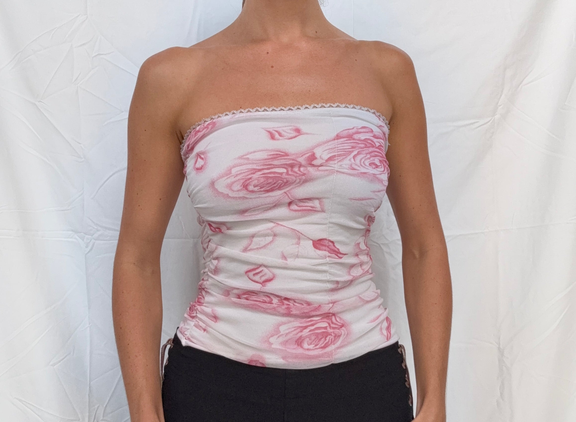 Italian mesh tube top