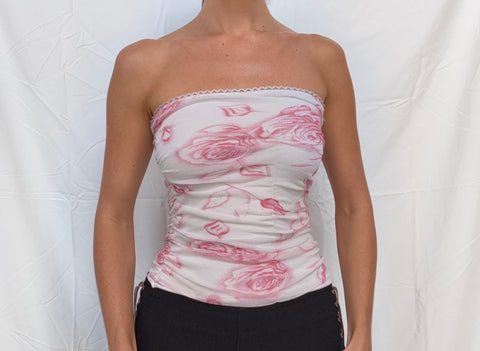 Italian mesh tube top