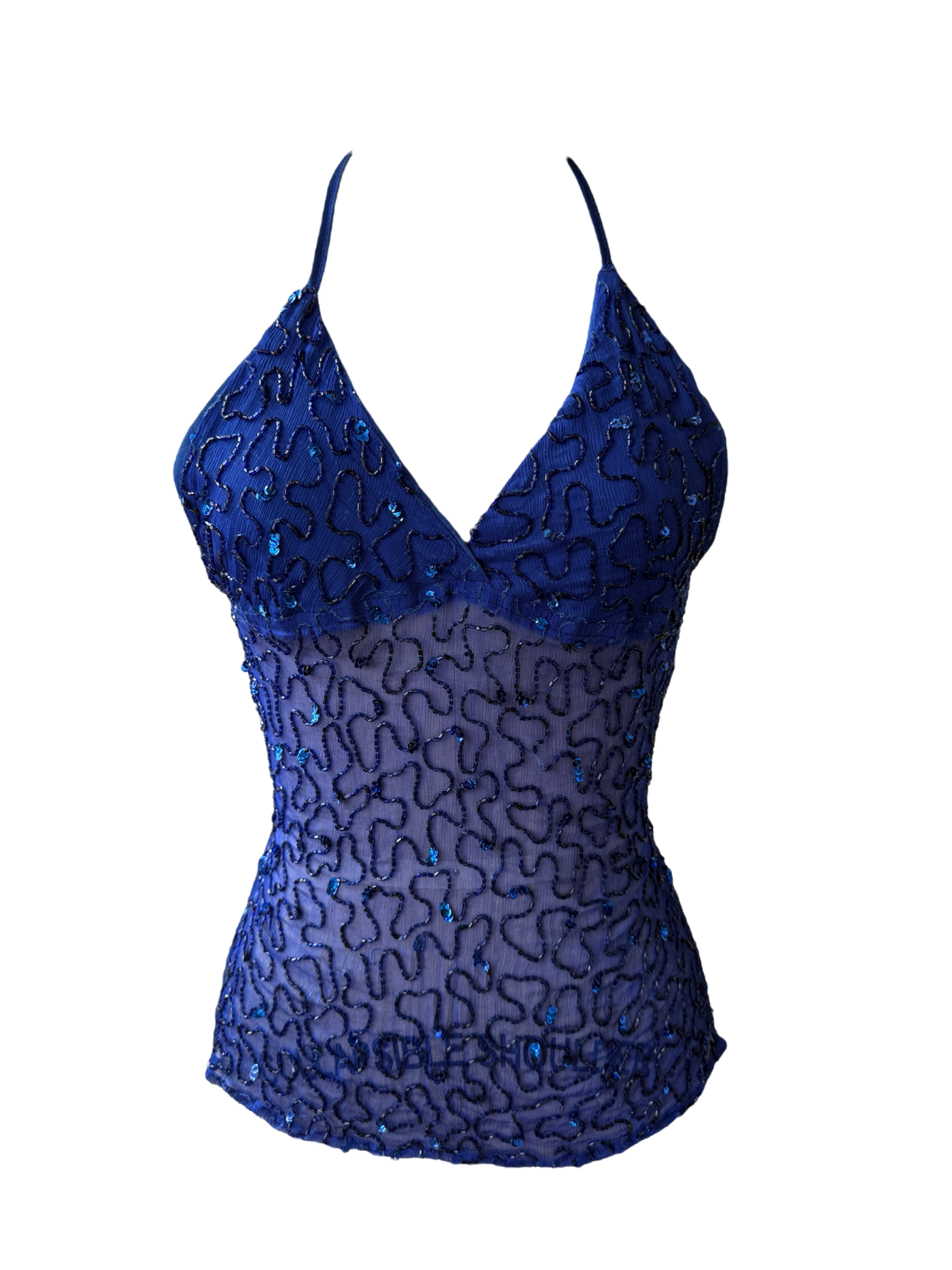 royal blue halter