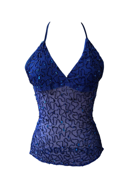 royal blue halter