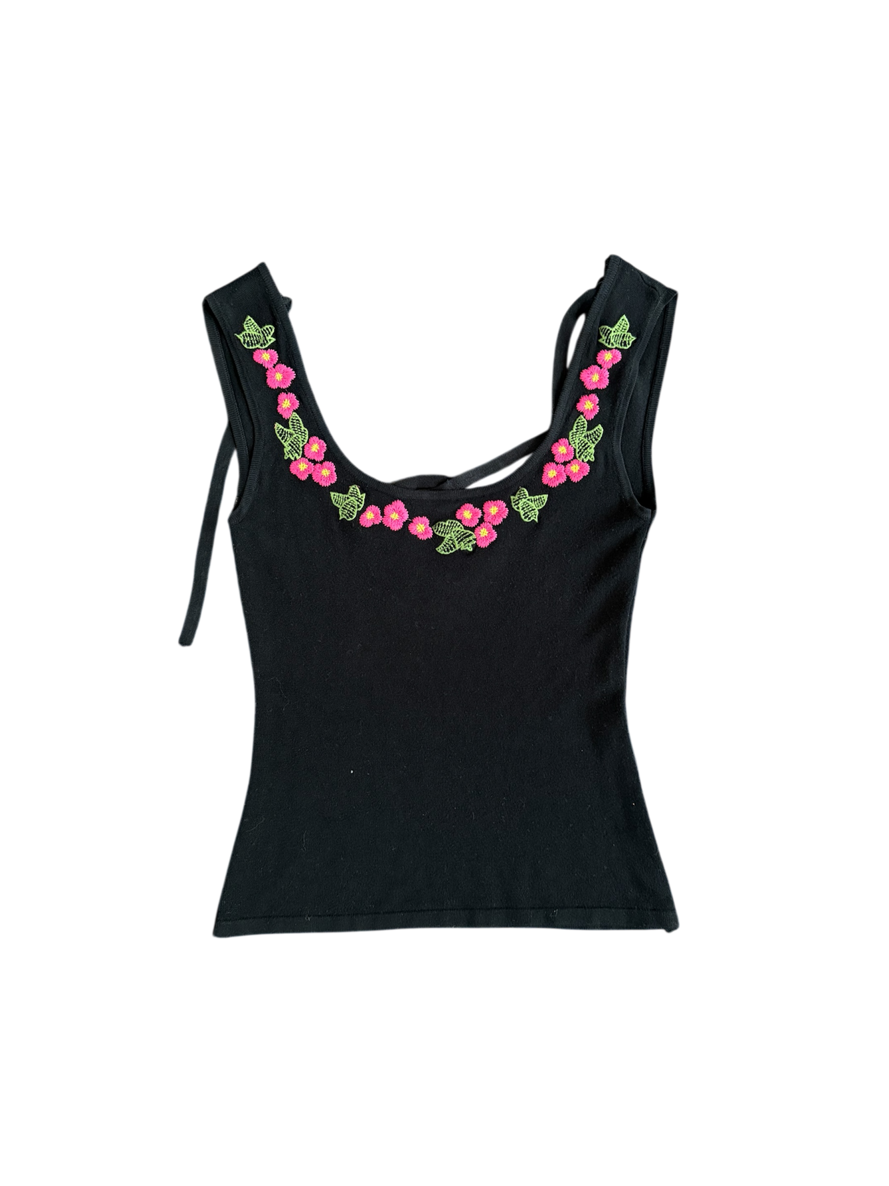 black knit top