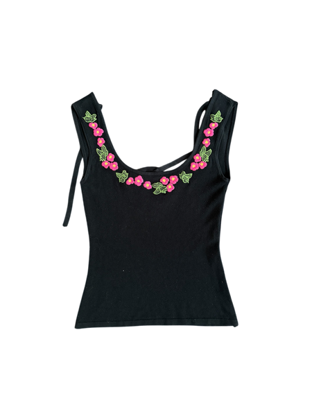 black knit top