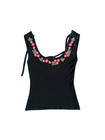 black knit top
