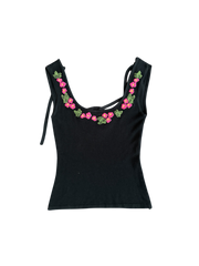 black knit top