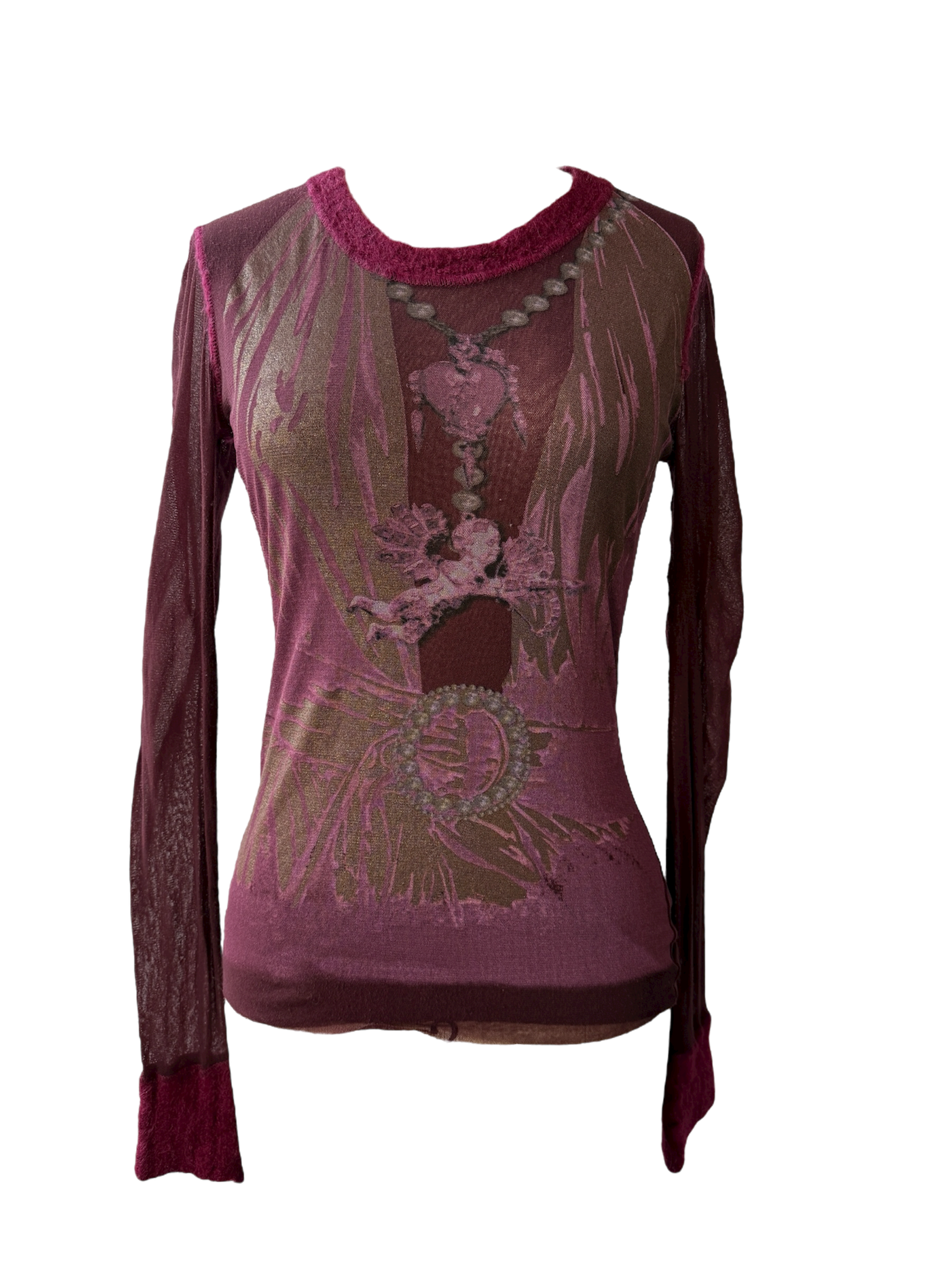 euro graphic mesh top