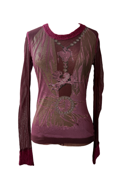 euro graphic mesh top