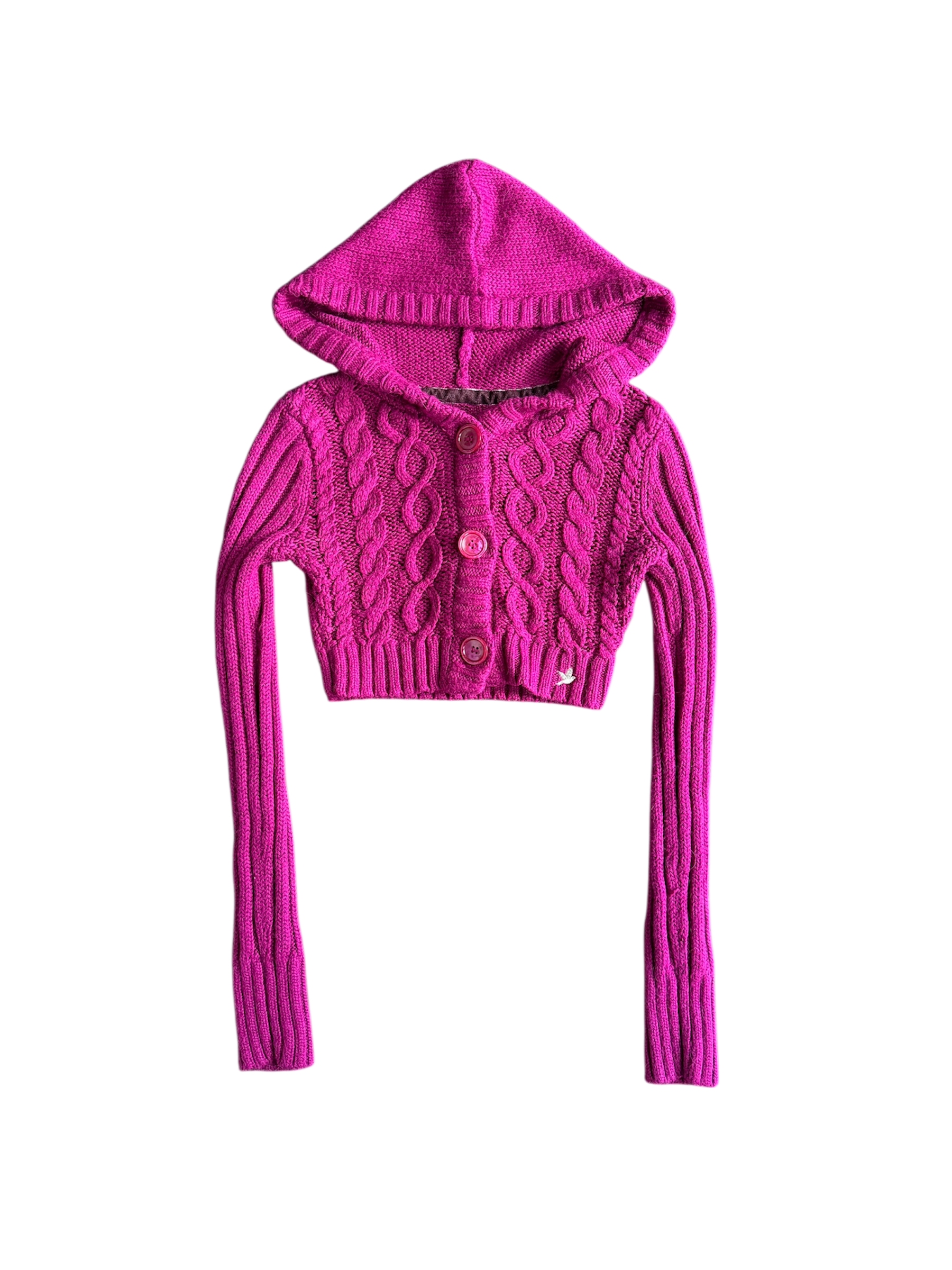 magenta crop sweater