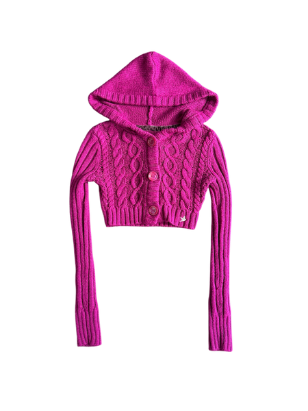 magenta crop sweater
