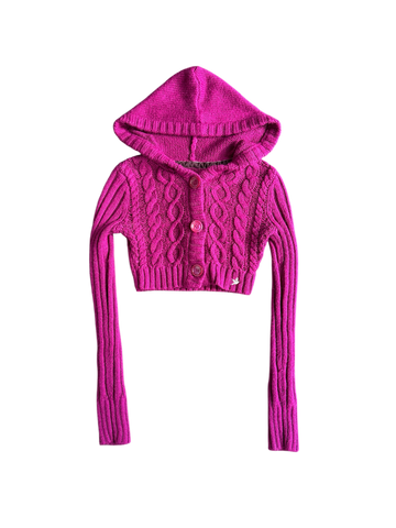 magenta crop sweater