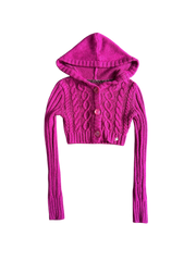 magenta crop sweater