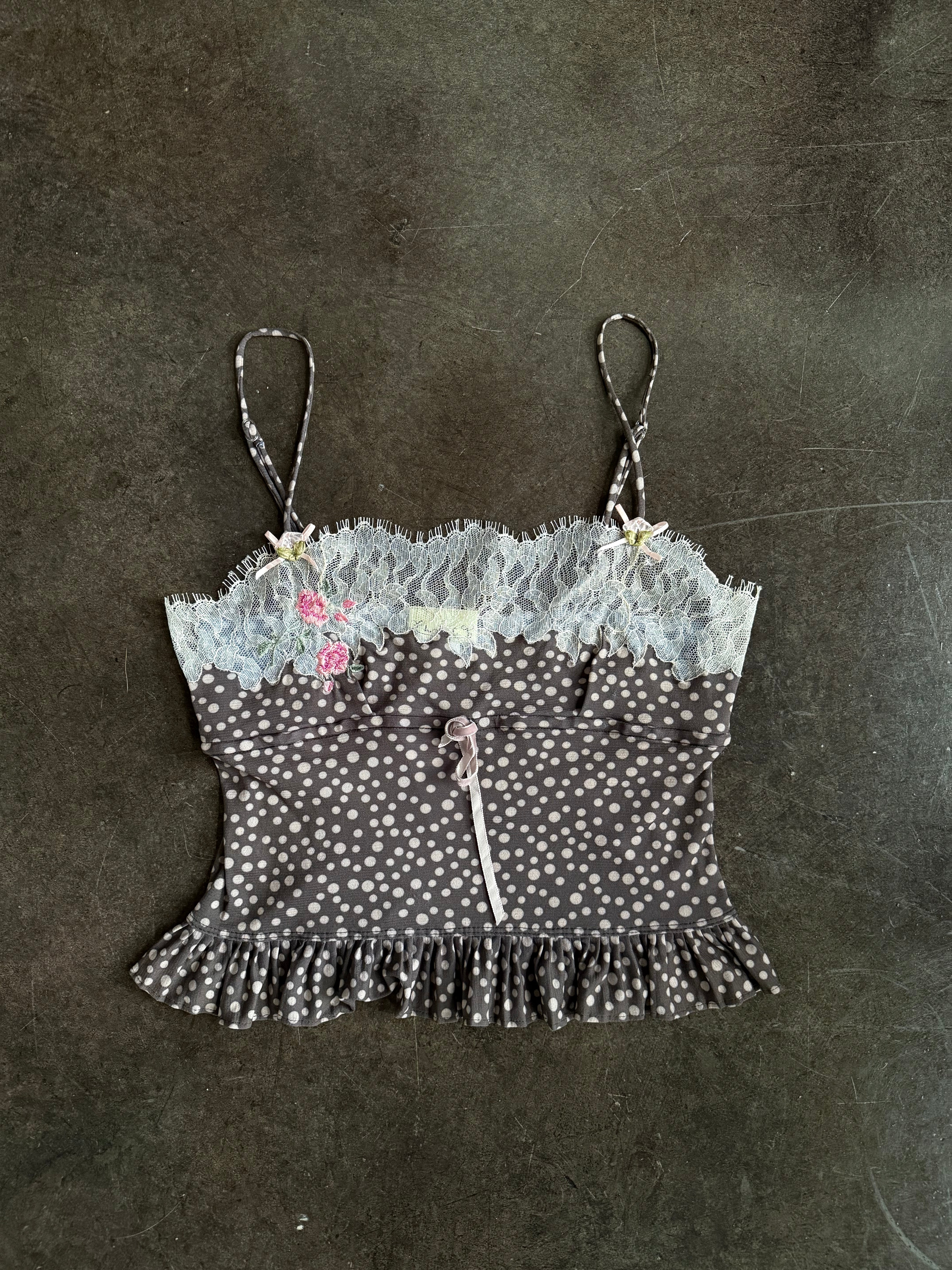 euro polka dot cami