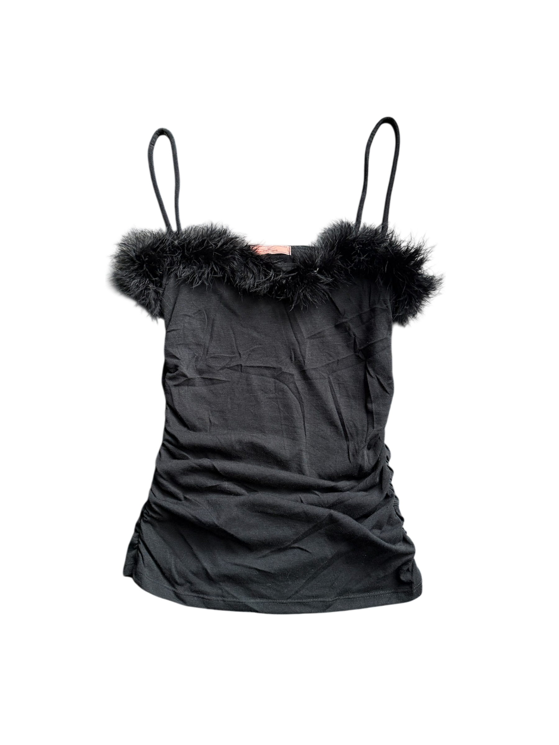 black fur cami
