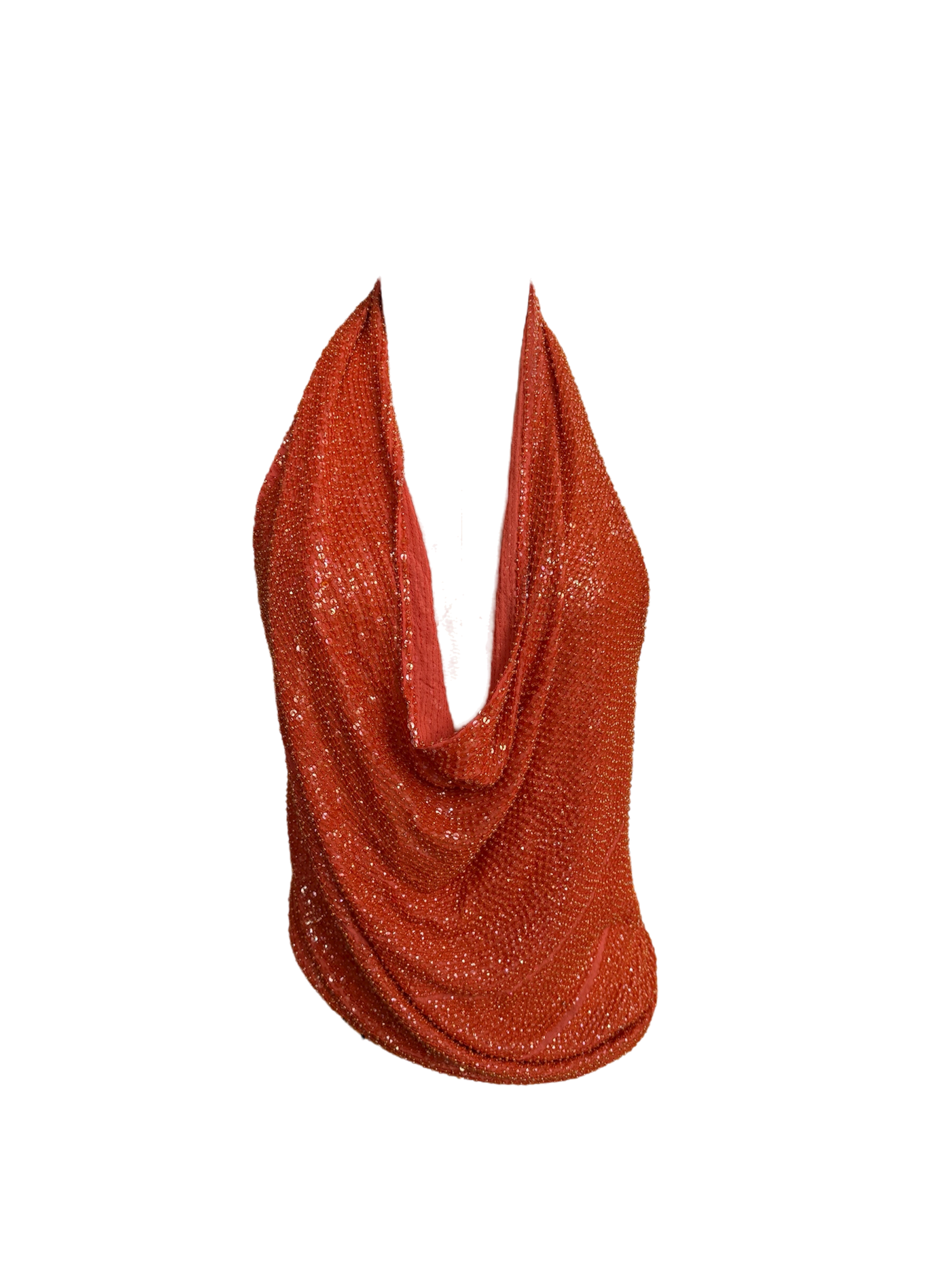 orange beaded halter🧡