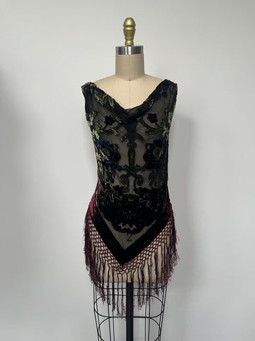 crushed velvet fringe