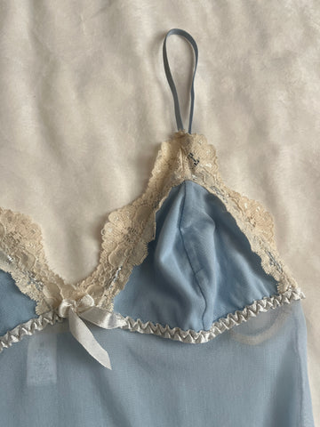babydoll blue cami