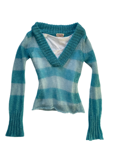 striped mohair sweater🩵