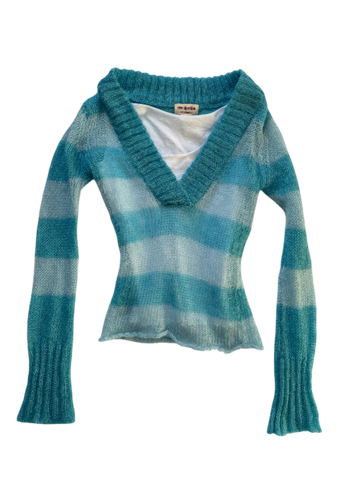 striped mohair sweater🩵