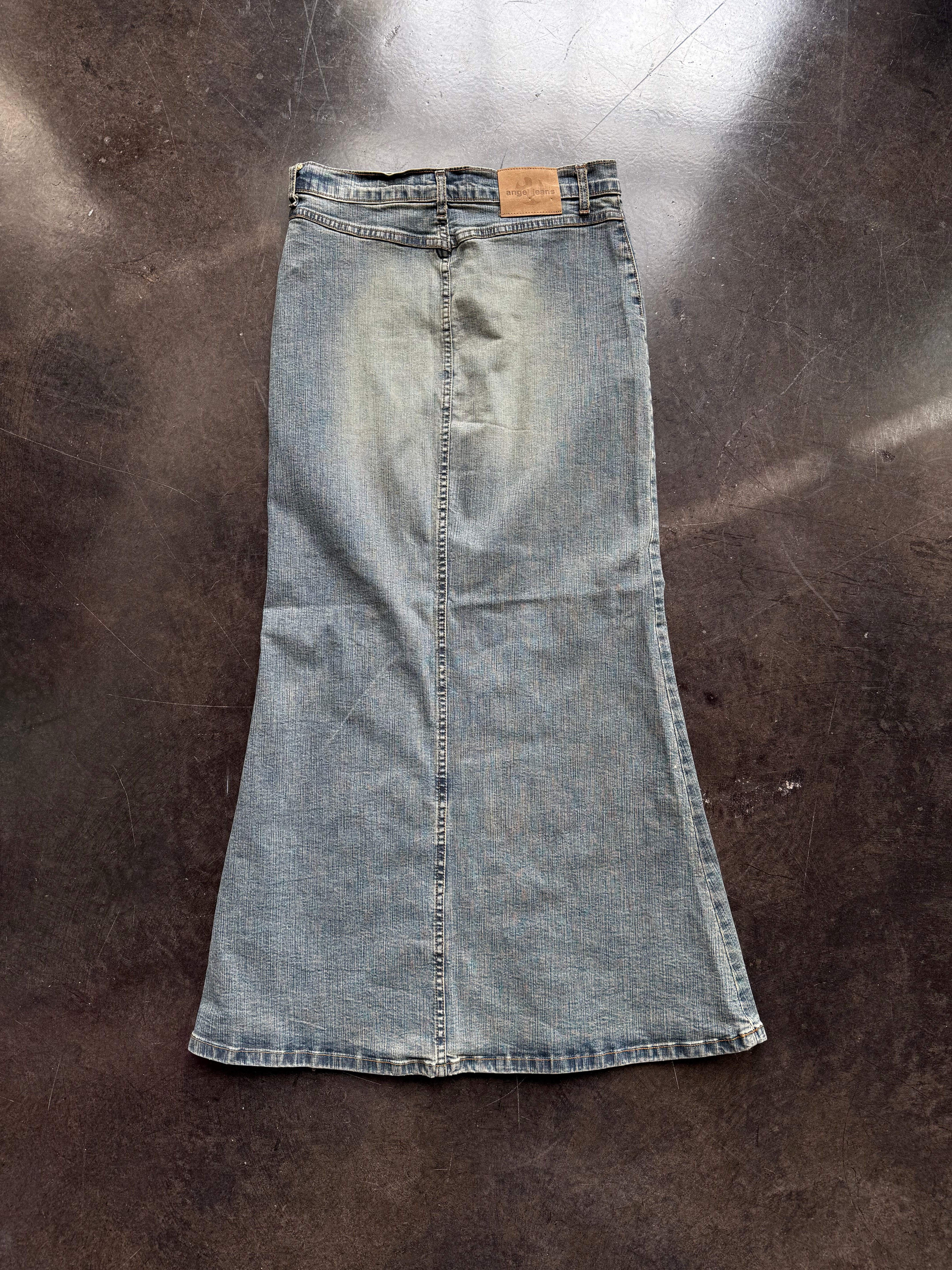 denim maxi skirt