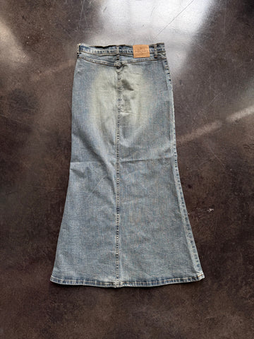 denim maxi skirt