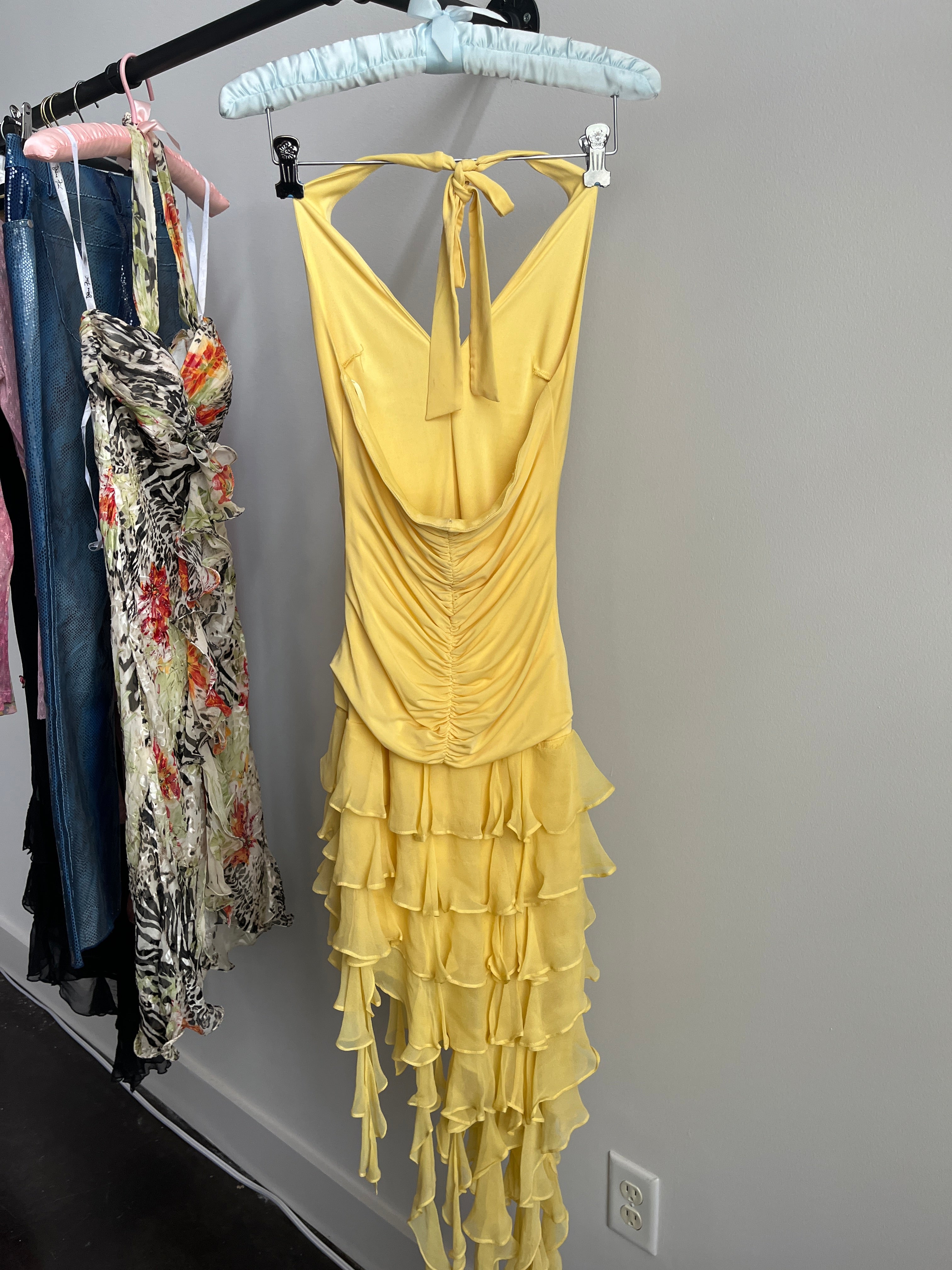 lemon drop halter dress