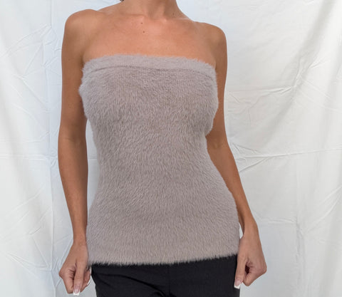 fuzzy tube top