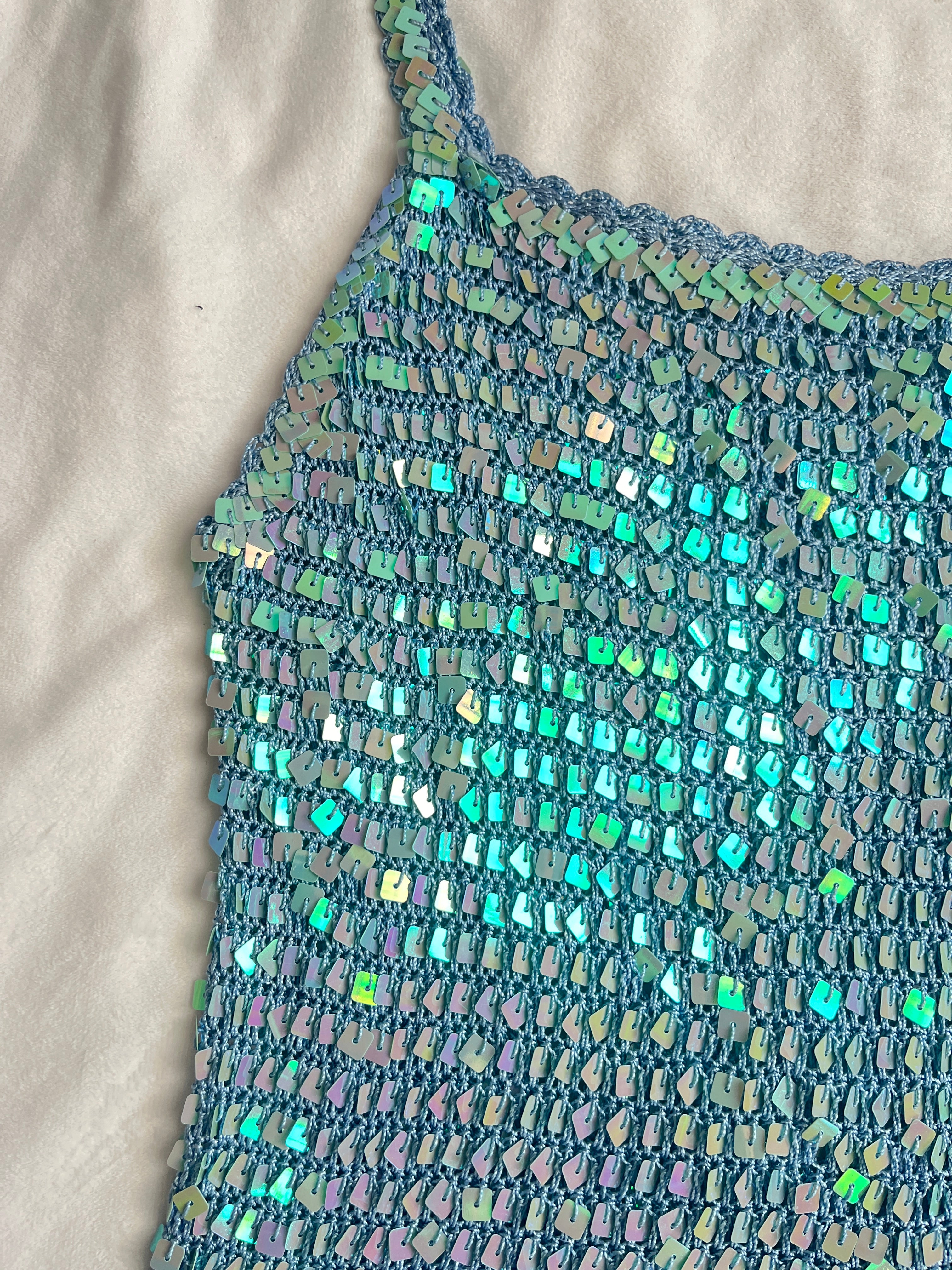 blue mermaid sequin top🧜🏼‍♀️