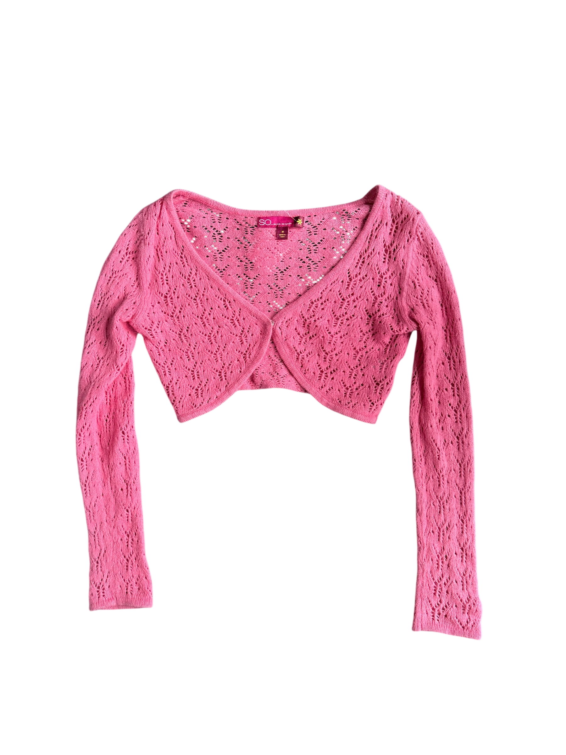 pink crop sweater top
