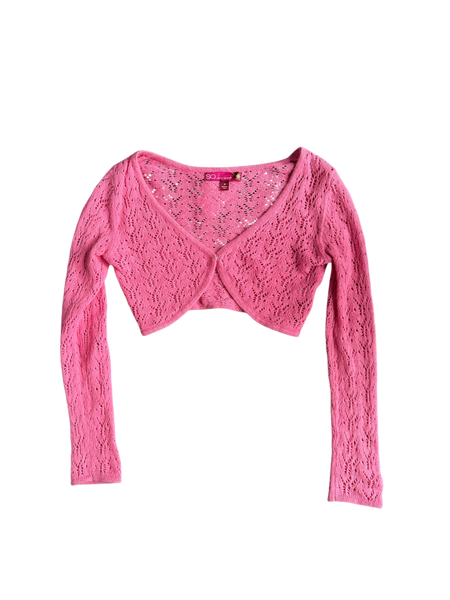 pink crop sweater top