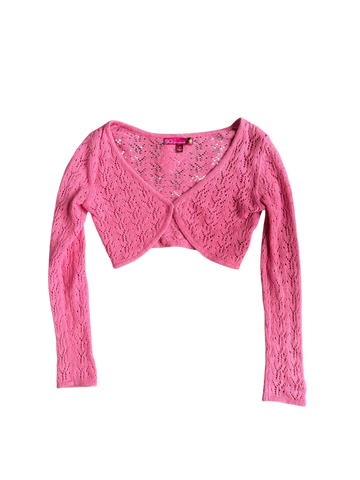 pink crop sweater top